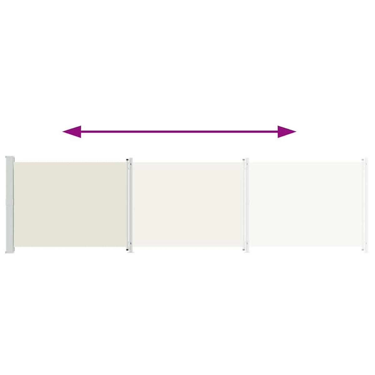 SEITENMARKISE Ausziehbar 600/160 Cm Creme - Creme, Textil (600/160/600cm) - vidaXL
