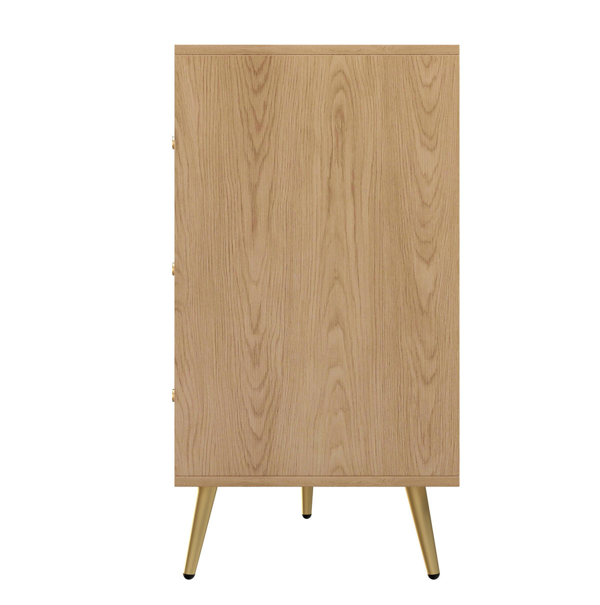 KOMMODE aus Spanplatte 120x39x80 cm Natur mit 9 Schubladen und Eisenbeinen - Naturfarben, Holzwerkstoff (39/80/120cm) - IVMEU