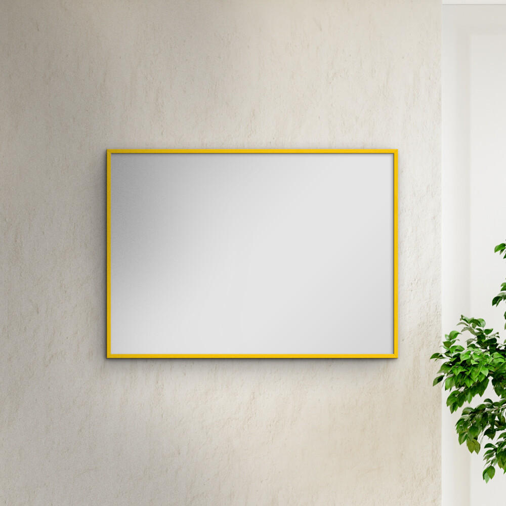 SPIEGEL - Gelbes Holz - Gelb, Holz/Papier (29.7/42/2cm) - Poster&Frame