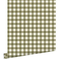 TAPETE Karomuster 50 x 900 cm - Grün, Papier (50/0.1cm) - ESTAhome