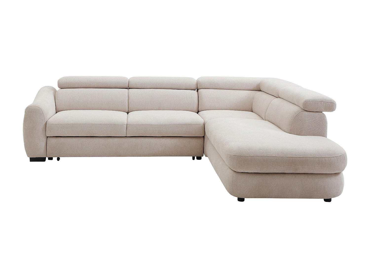 SCHLAFSOFA - 6 Personen - stoff - beige Besema - Beige, Kunststoff/Textil (272/75/226cm) - Vente-Unique