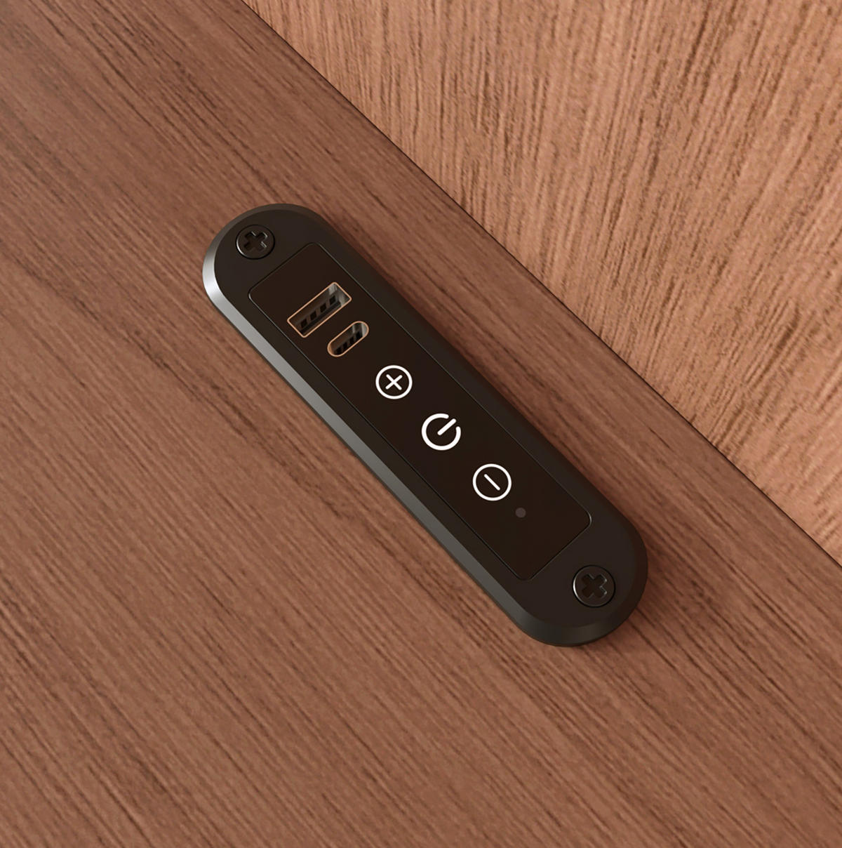 DVOJLÔŽKOVÁ posteľ z MDF 180x200 cm orechová s USB a Type-C nabíjaním, lampičkou a úložným priestorom - farba orecha, kompozitné drevo (180/200cm) - Modfu