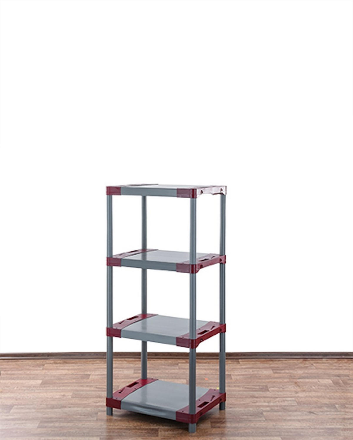 KUNSTSTOFFREGAL BIG GREY BEAR Low 138x70x46cm Fachlast 160kg Grau-Rot - Rot, Kunststoff (70/138/46cm) - PROREGAL