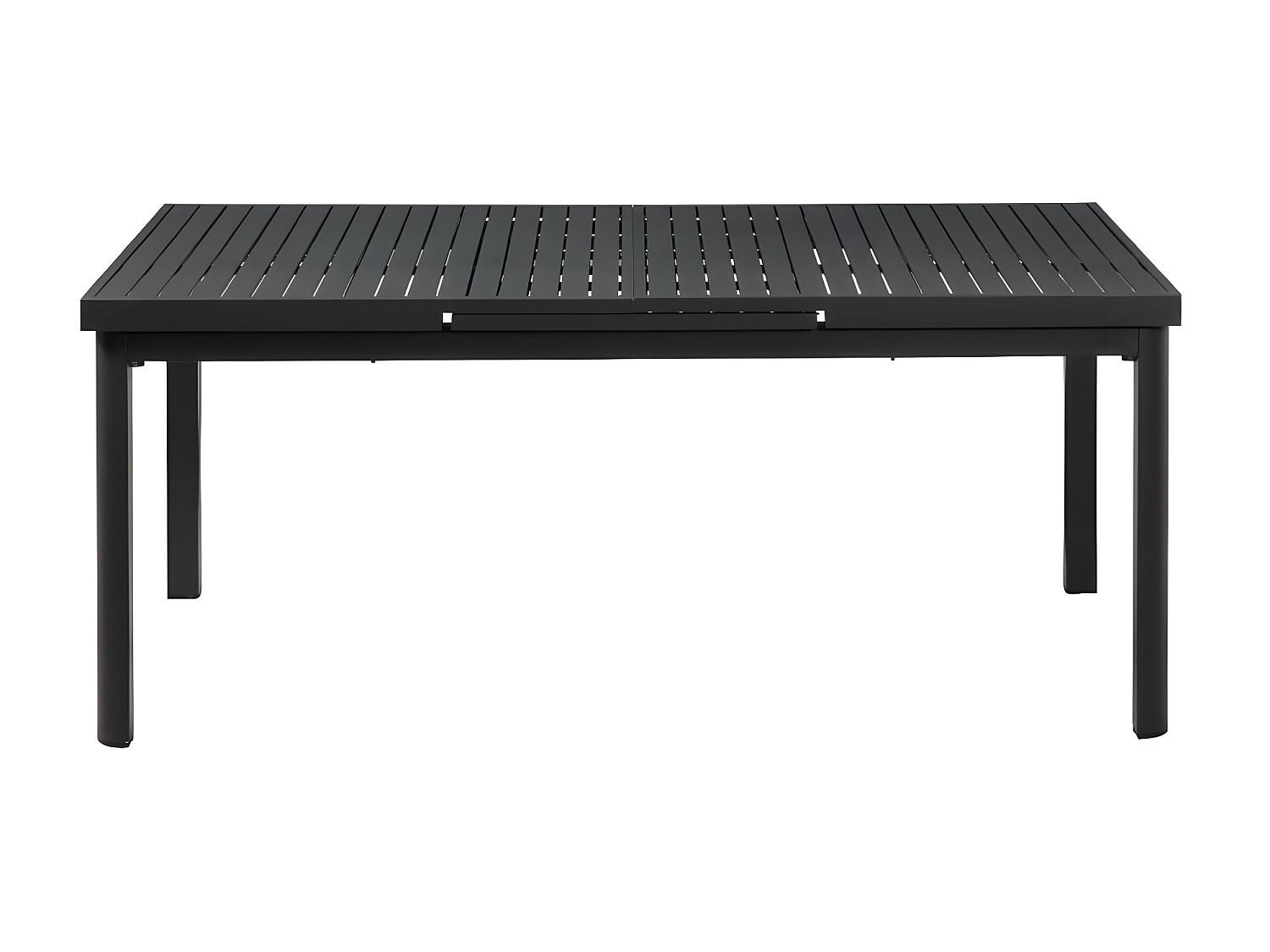 GARTENTISCH - 6 Personen, 8 Personen - Metall - Anthrazitgrau - - Anthrazit, Metall (100/180/76cm) - Vente-Unique