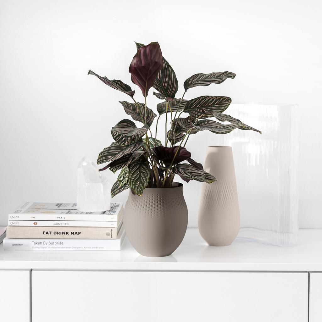 VASE Manufacture Collier Taupe 18 cm - Taupe, Keramik (17.5cm) - Villeroy & Boch