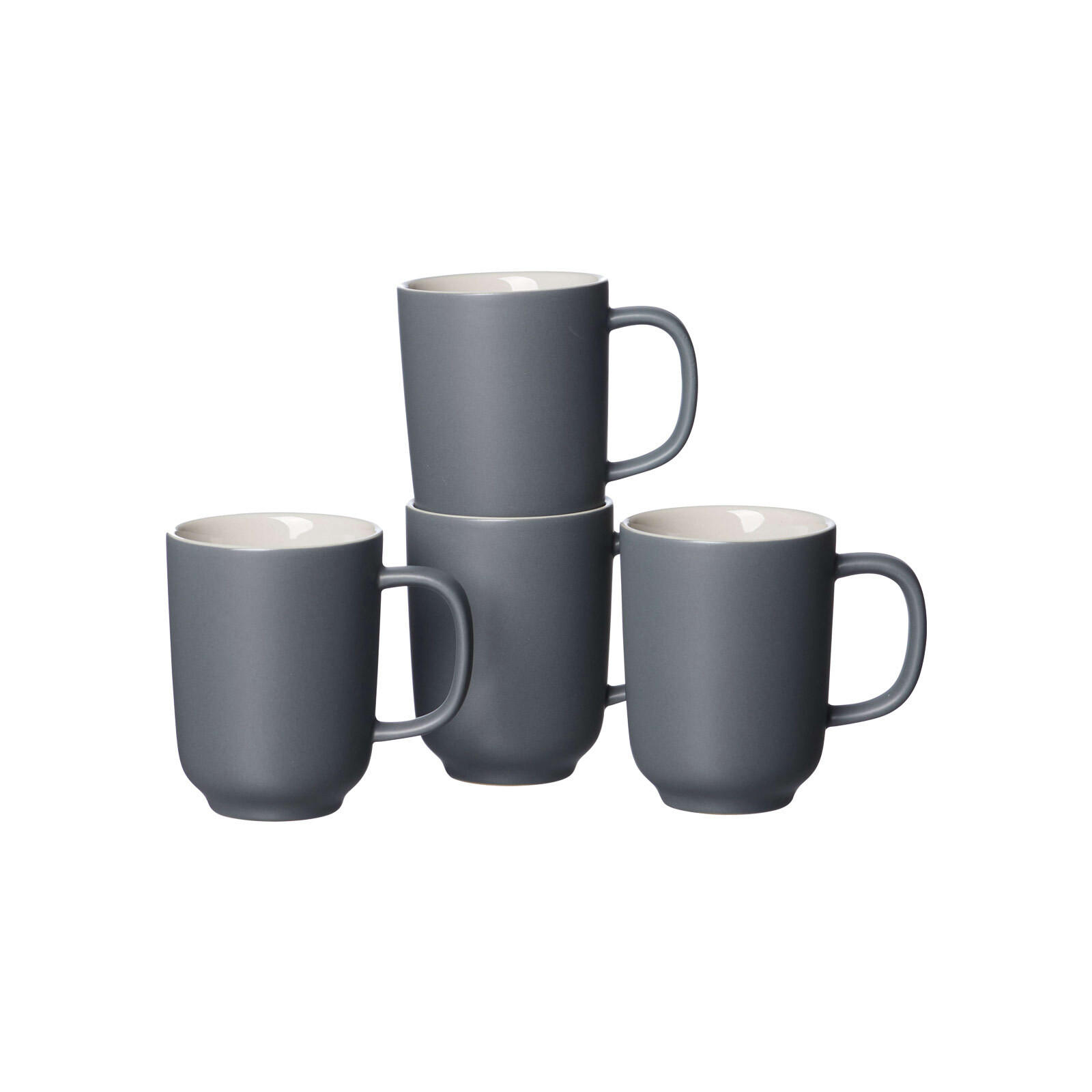 KAFFEEBECHER Jasper Grau 285 ml 4er Set - Grau, Keramik (0.285L) - Ritzenhoff Breker