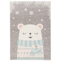 KINDER TEPPICH MAUI KIDS SCHNEE BÄR - Grau, Textil (200/290cm) - Pergamon