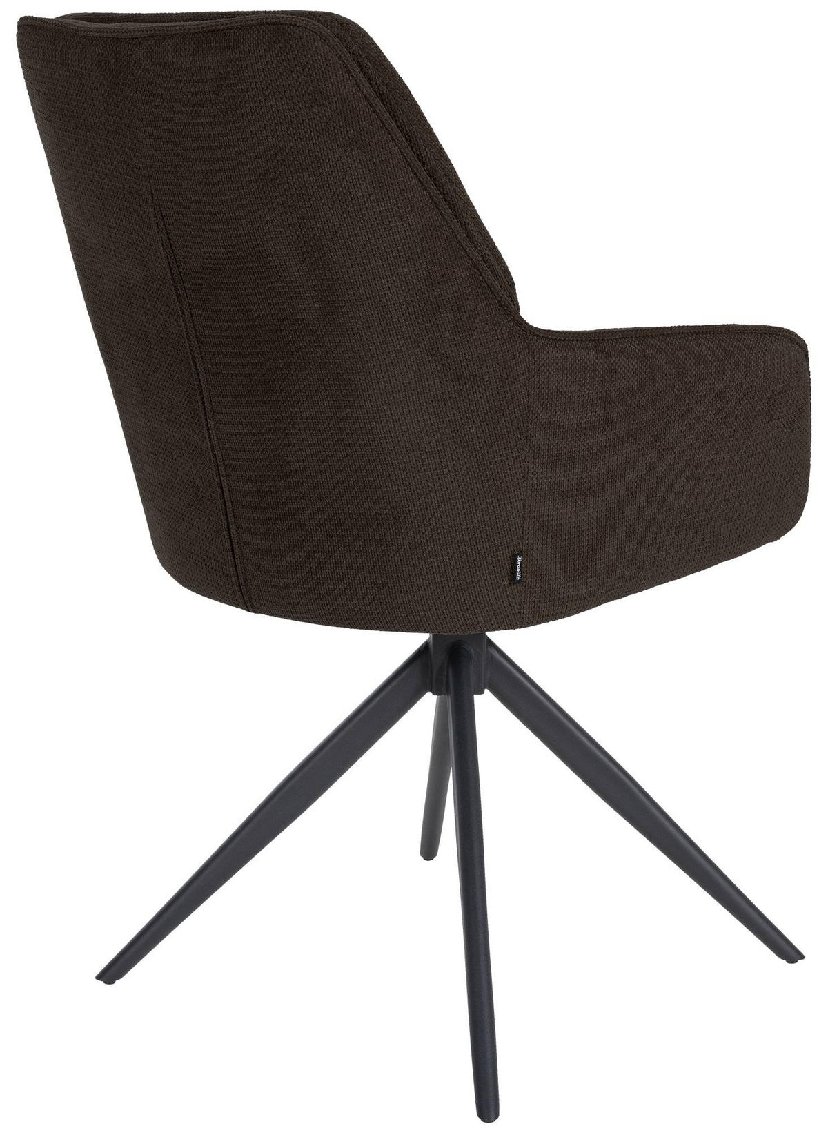 ARMLEHNENSTUHL Metall braun - Schwarz/Braun, Textil/Metall (58/91/62cm) - CLP