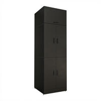 WASCHMASCHINENSCHRANK DORA-I 70cm Breit, 230cm Hoch - Schwarz, Holzwerkstoff (70/230/74cm)