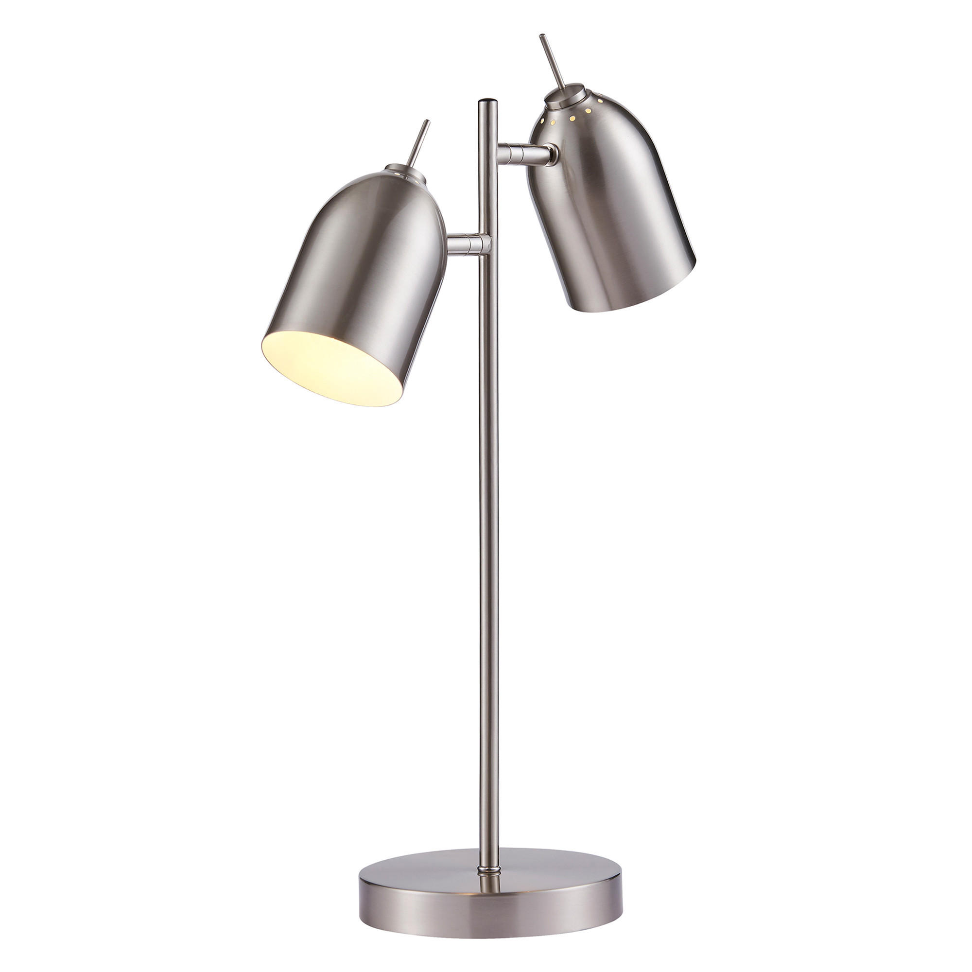 SCHREIBTISCHLEUCHTE Nickel - Silberfarben, Metall (46.2/16/46.2cm) - Teamson Home