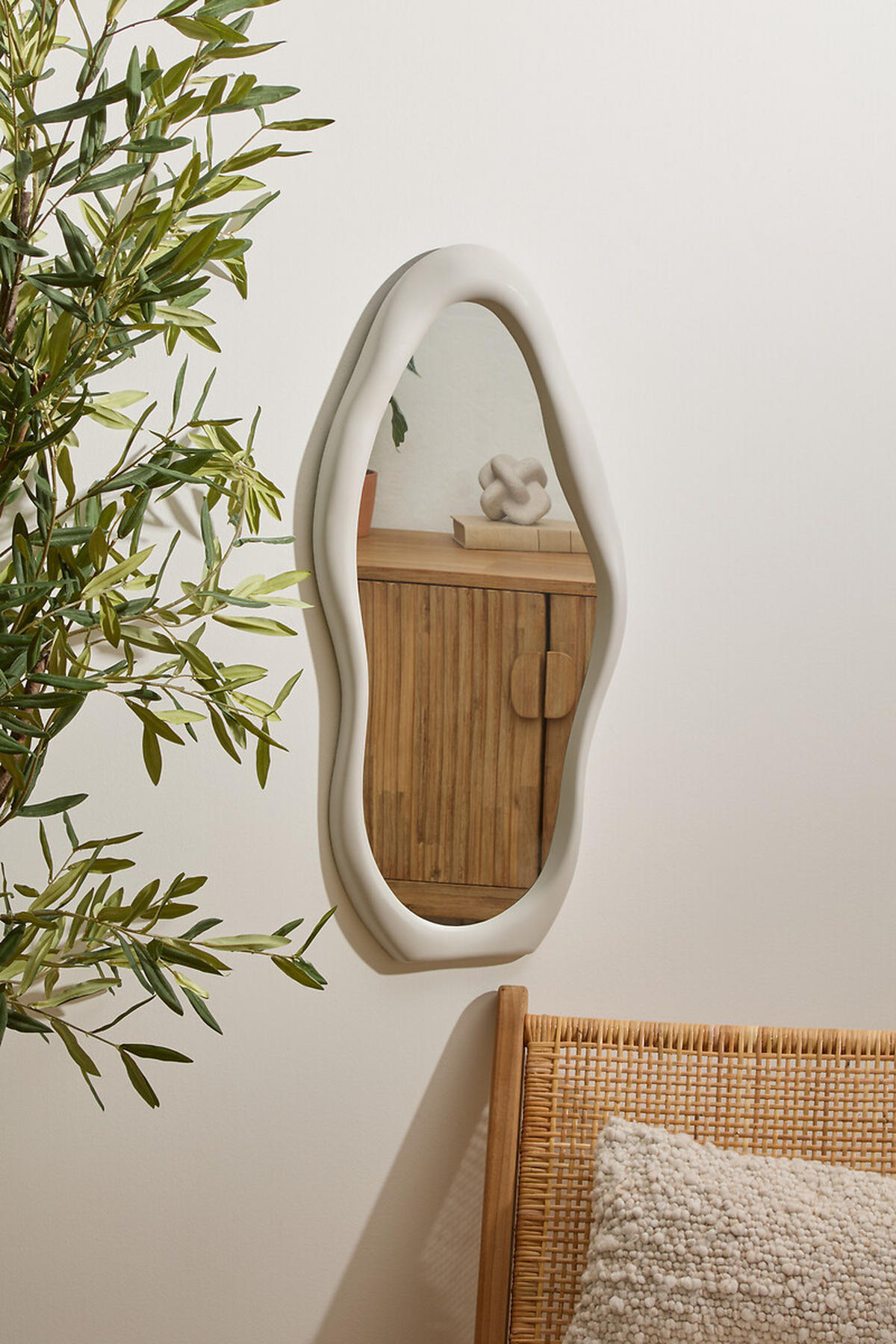 WANDSPIEGEL Angie 35/3/75,5 cm - Weiß, Glas (3/75.5/35cm) - Atmosphera Createur d´interieur