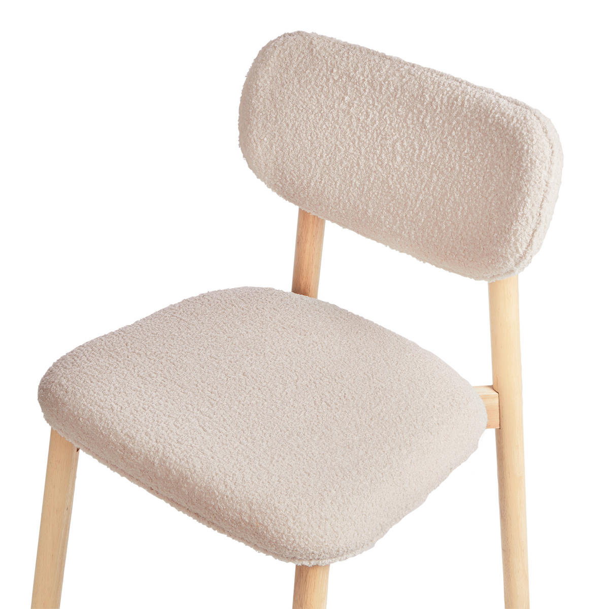 ESSZIMMERSTUHL 2er-Set Hellbraun Mills - Hellbraun/Beige, Textil (48/80/58cm) - Beliani