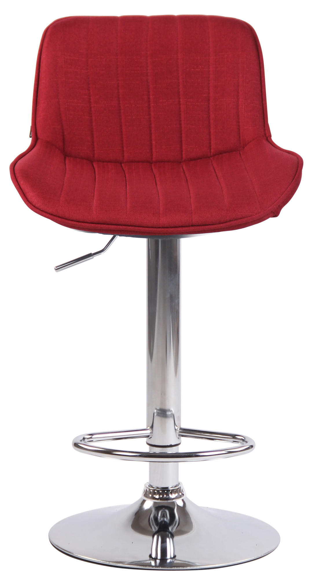 BARHOCKER Stoff rot - Chromfarben/Rot, Textil/Metall (50/86/50cm) - CLP