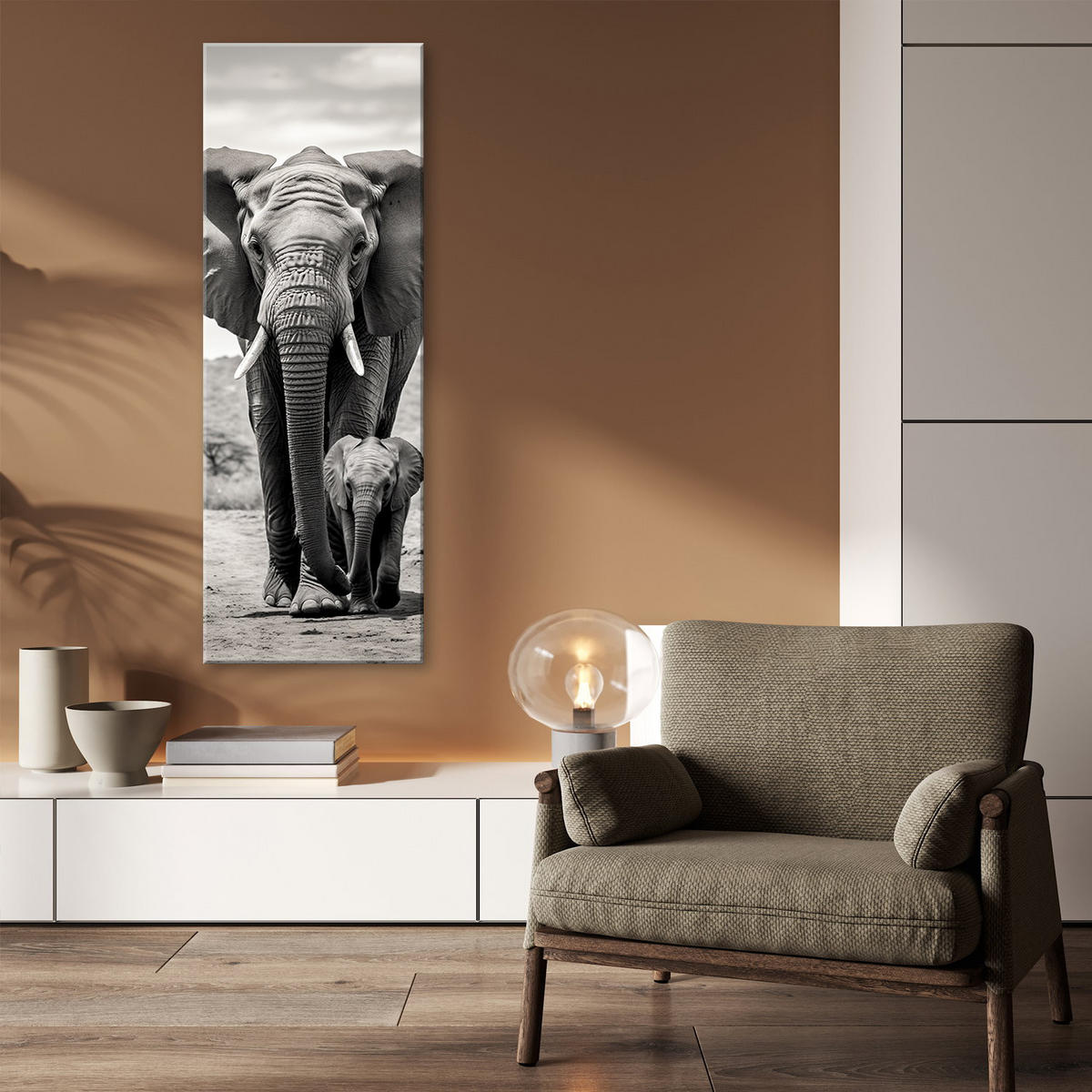 KUNSTDRUCK Grau 50/150 cm - Grau, Textil (50/150cm) - KUNSTLOFT