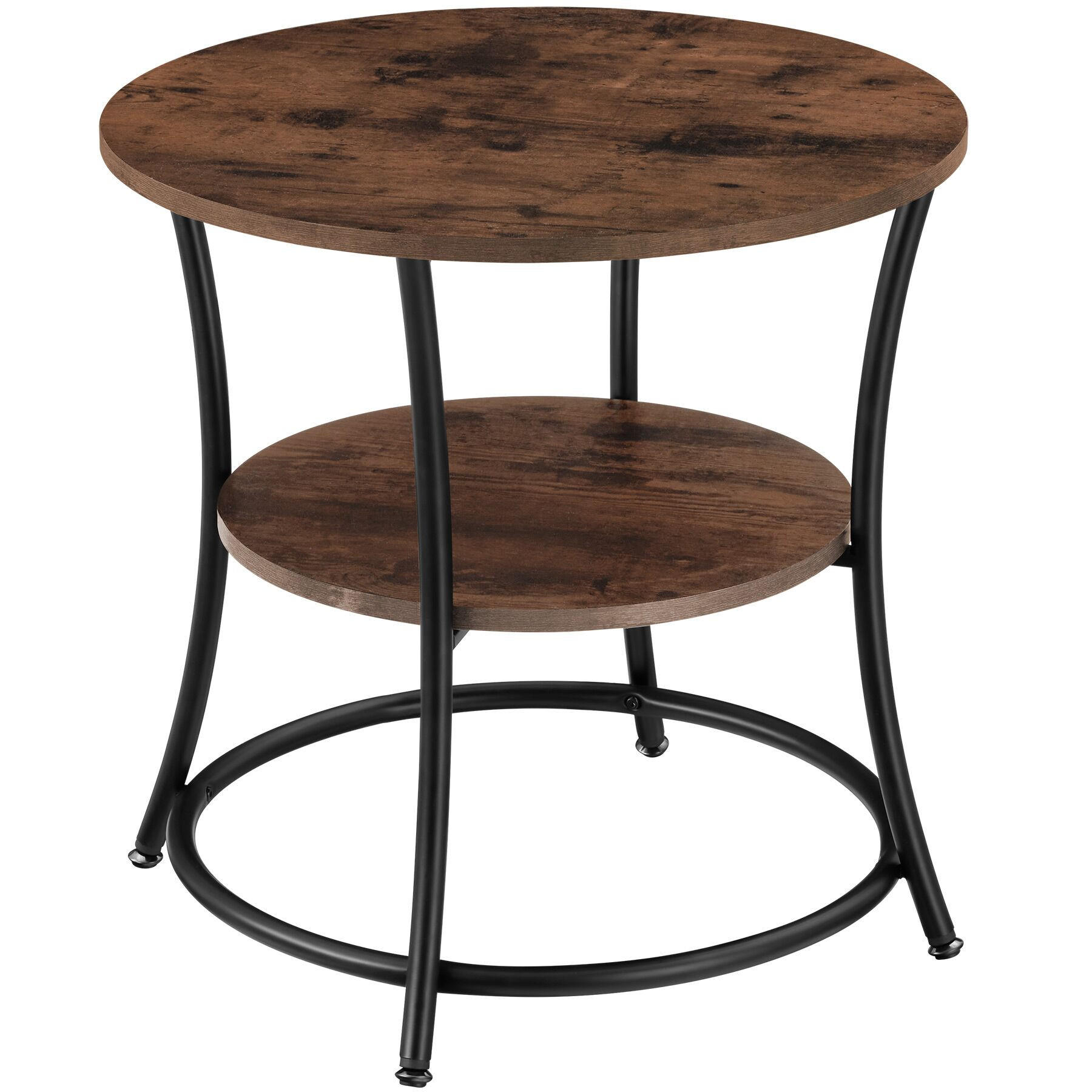 BEISTELLTISCH Saint Louis,55 x 56 cm,Industrial Holz dunkel, rustikal - Rostfarben, Holzwerkstoff (55/55/56cm) - tectake