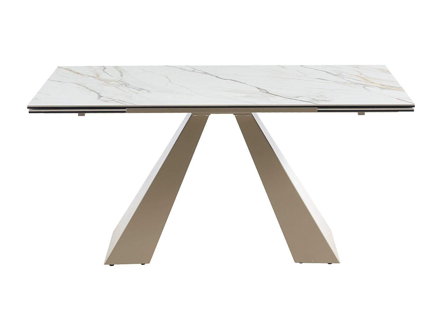 ESSTISCH - 6 Personen, 8 Personen, 10 Personen - Glas, Keramik - Beige, Weiß - LOZIPA - Beige/Weiß, Glas/Keramik (90/200/76cm) - Vente-Unique