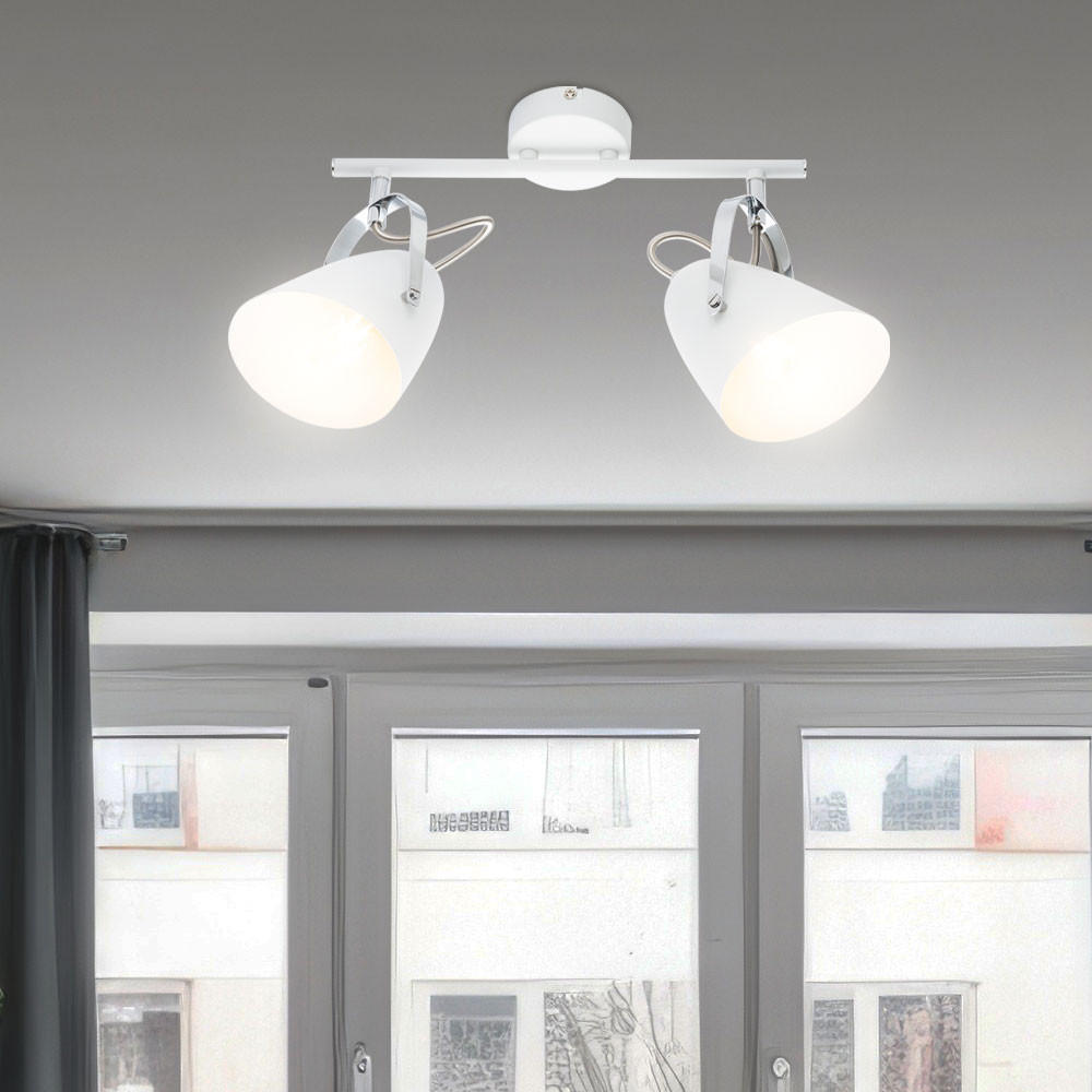 Thumbnail - Globo Lighting Deckenleuchte, Weiß, Metall, 11.5x24x32.5 cm, Lampen & Leuchten, Innenbeleuchtung, Deckenleuchten