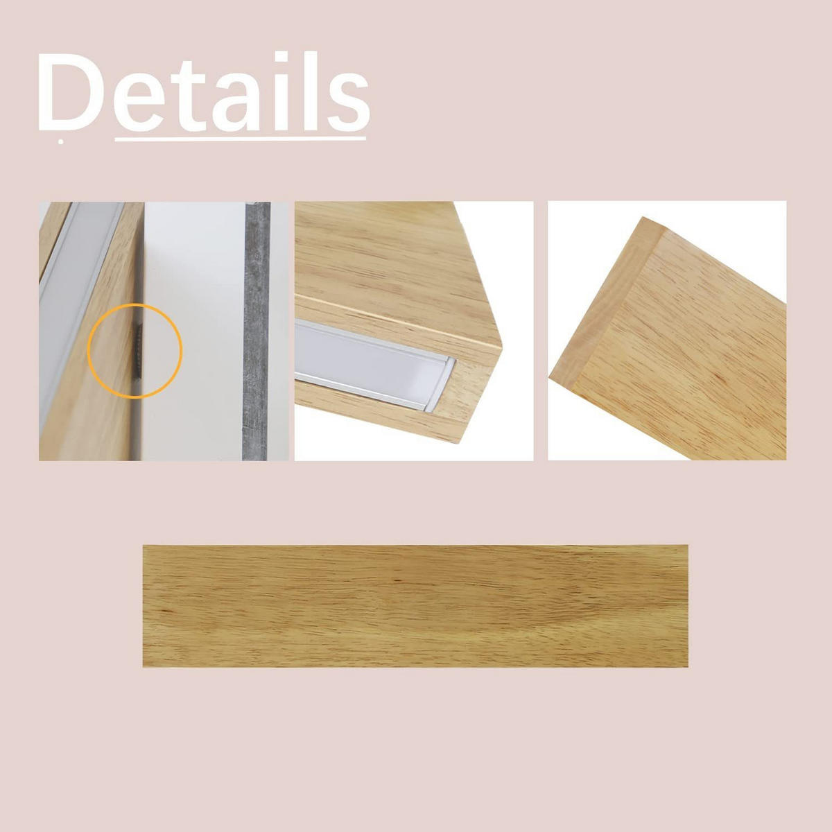 LED WANDLEUCHTE Edel - Braun, Holzwerkstoff (8/3/32cm) - Nettlife