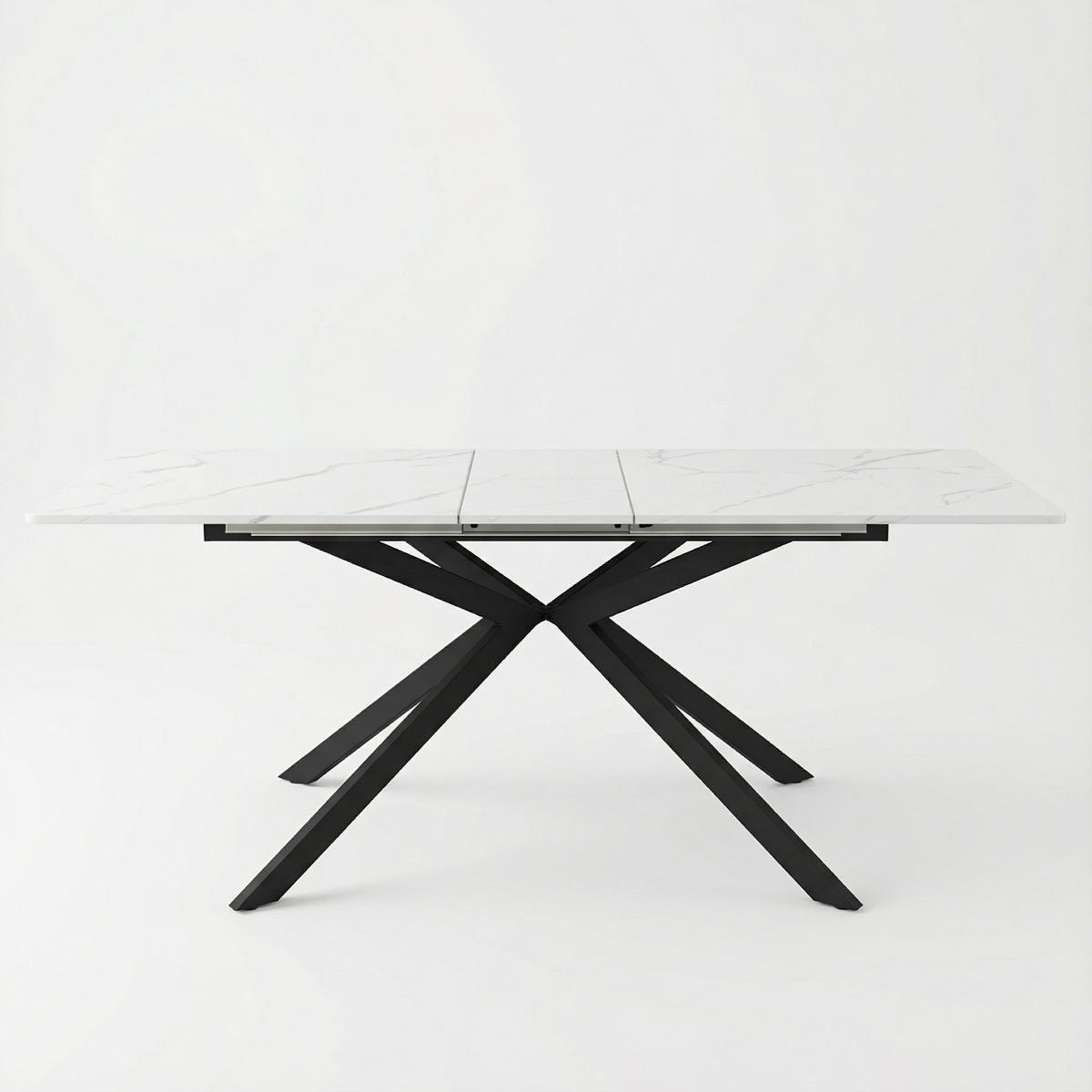 ESSTISCH ausziehbar 150–180 cm in Marmor-Optik - Weiß, Holzwerkstoff (70/180/76cm) - Urban Meuble