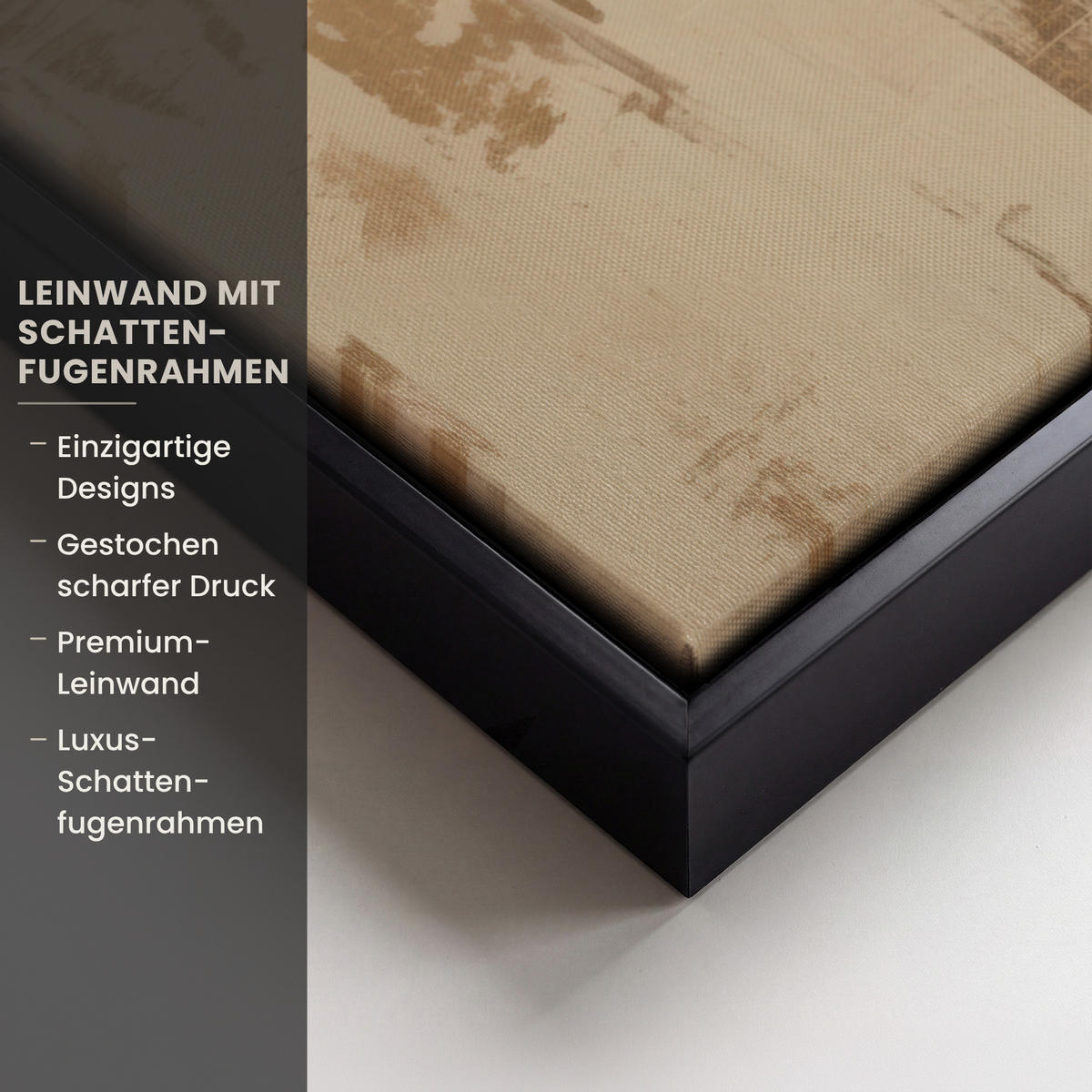 LEINWAND Bilder mit Rahmen - Frau - Gold - Abstrakt - Textur - 70x50 - Goldfarben, Textil (70/50cm) - MuchoWow