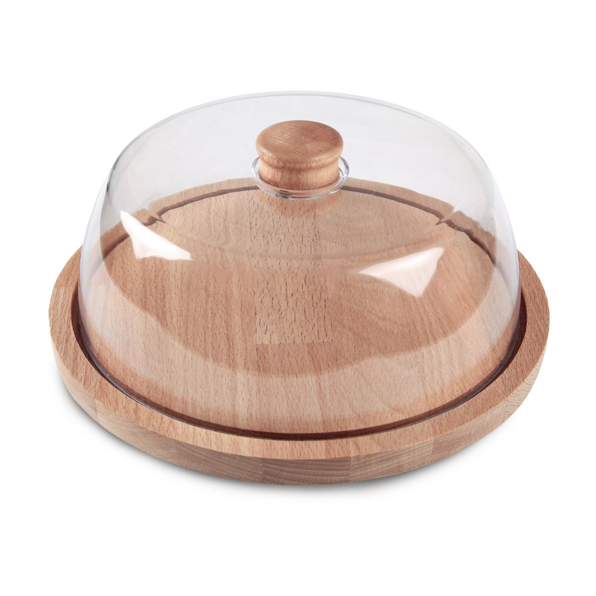 KÄSEPLATTE Servier-und Kuchenplatte ⌀ 24cm - Transparent, Kunststoff (24/12/24cm) - Bestlivings