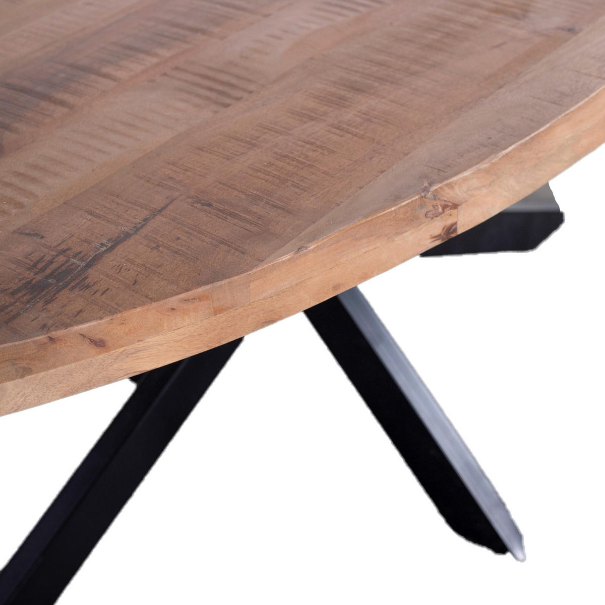 ESSTISCH oval aus Mangoholz 240cm, natürlich - Braun, Holz (240/100/76cm) - Giga Meubel