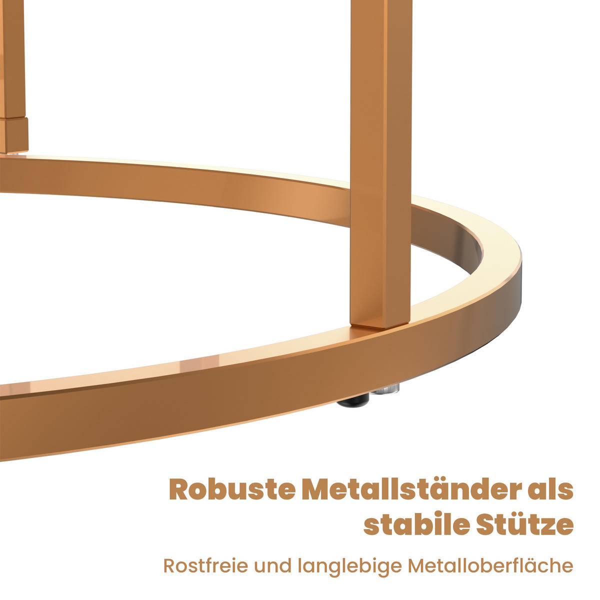 COUCHTISCH 2-teilig mit stabilem Eisenrahmen & leicht zu reinigende MDF-Tischplatte - Weiß, Holzwerkstoff (80/80/45cm) - OKWISH