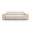 SOFA Kendal aus strukturiertem Stoff beige 4 Sitzplätze - Beige, Textil (255/79/103cm) - Micadoni