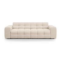 SOFA Kendal aus strukturiertem Stoff beige 4 Sitzplätze - Beige, Textil (255/79/103cm) - Micadoni