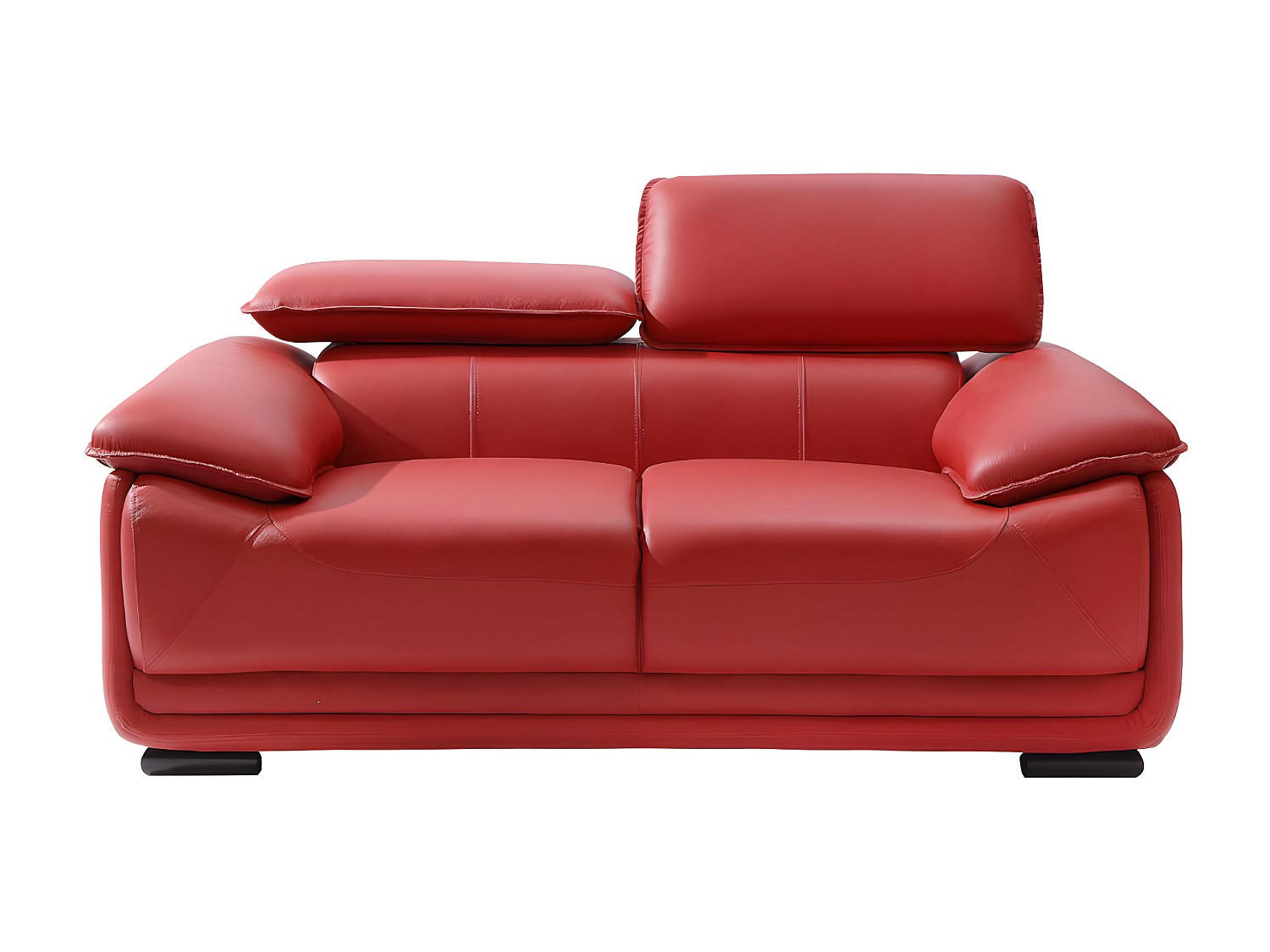 SOFA ohne Schlafmöglichkeit - 2 Personen - Leder - Rot - - Rot, Leder (170/75/97cm) - Vente-Unique