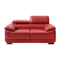 SOFA ohne Schlafmöglichkeit - 2 Personen - Leder - Rot - - Rot, Leder (170/75/97cm) - Vente-Unique