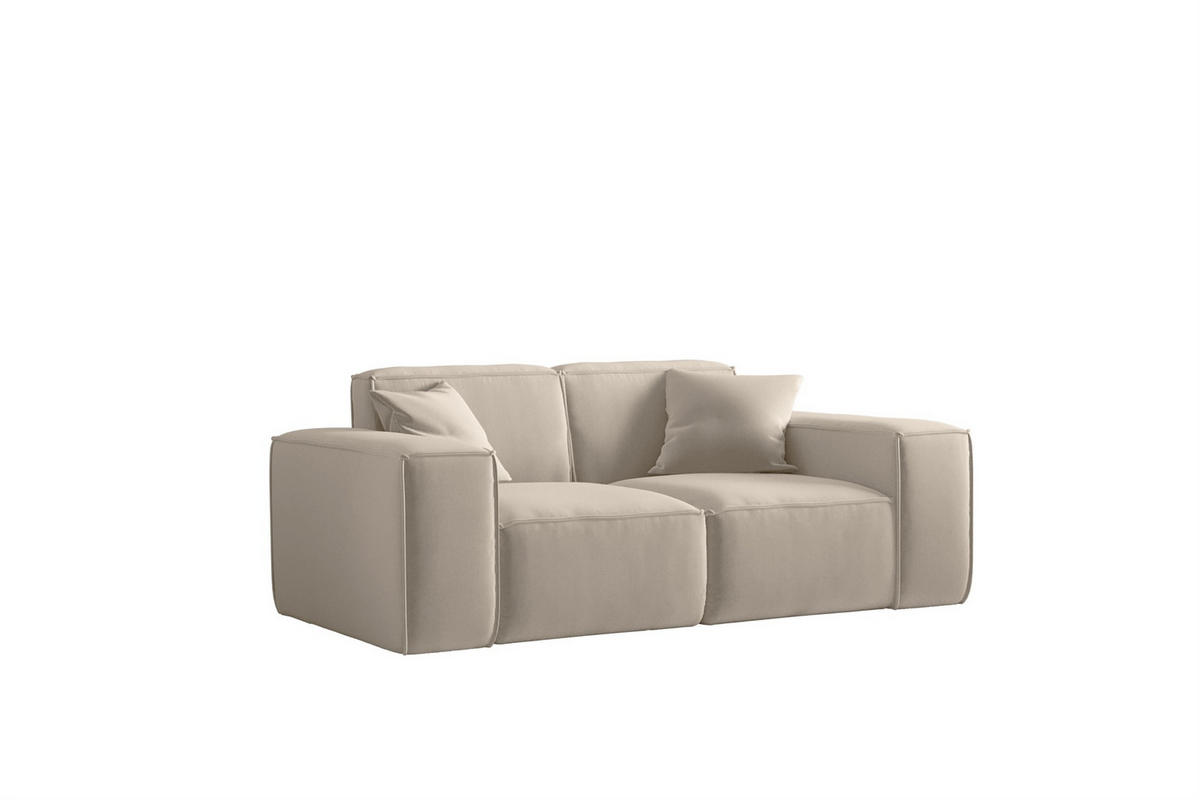 SOFA Celes Premium 2-sitzer Opera Velvet - Beige, Holzwerkstoff/Textil (186/73/88cm) - Fun Möbel