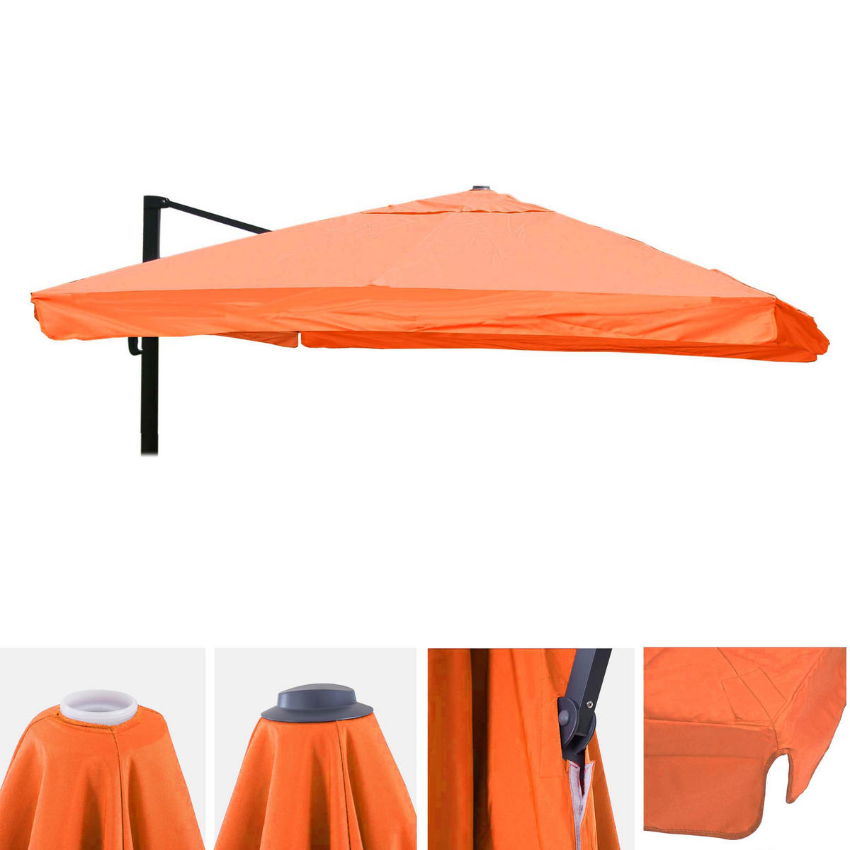 ERSATZ-BEZUG FÜR SCHIRM Orange - Orange, Textil (295/295cm) - MCW