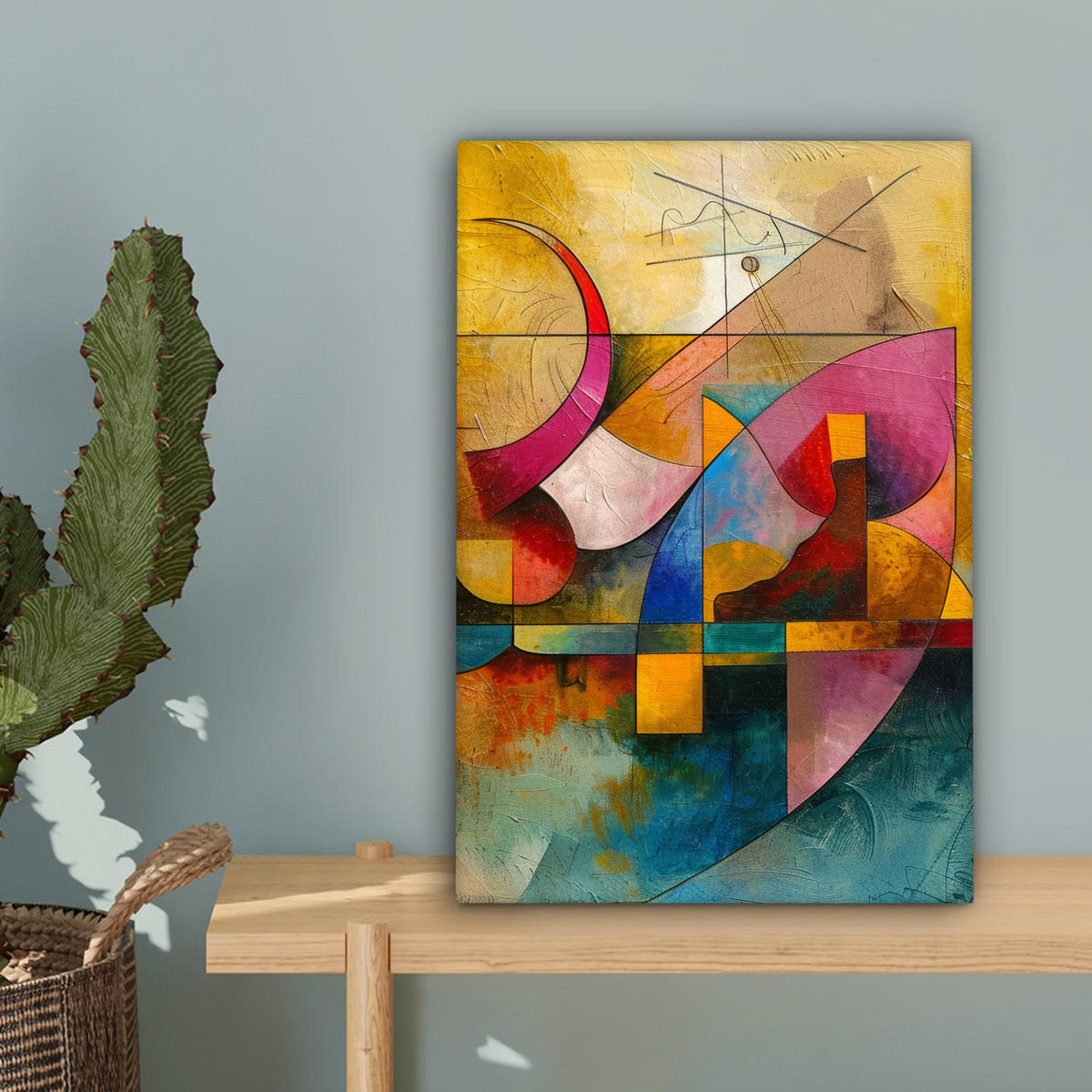 LEINWANDBILD Kunst - Abstrakt - Modern 20x30 cm - Gelb, Textil (20/30cm) - MuchoWow