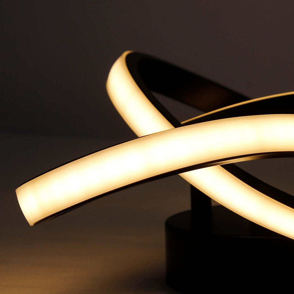 LED-DECKENLEUCHTE Möbius 25.5/25.5/12 cm - Schwarz, Kunststoff (25.5/25.5/12cm) - Nettlife