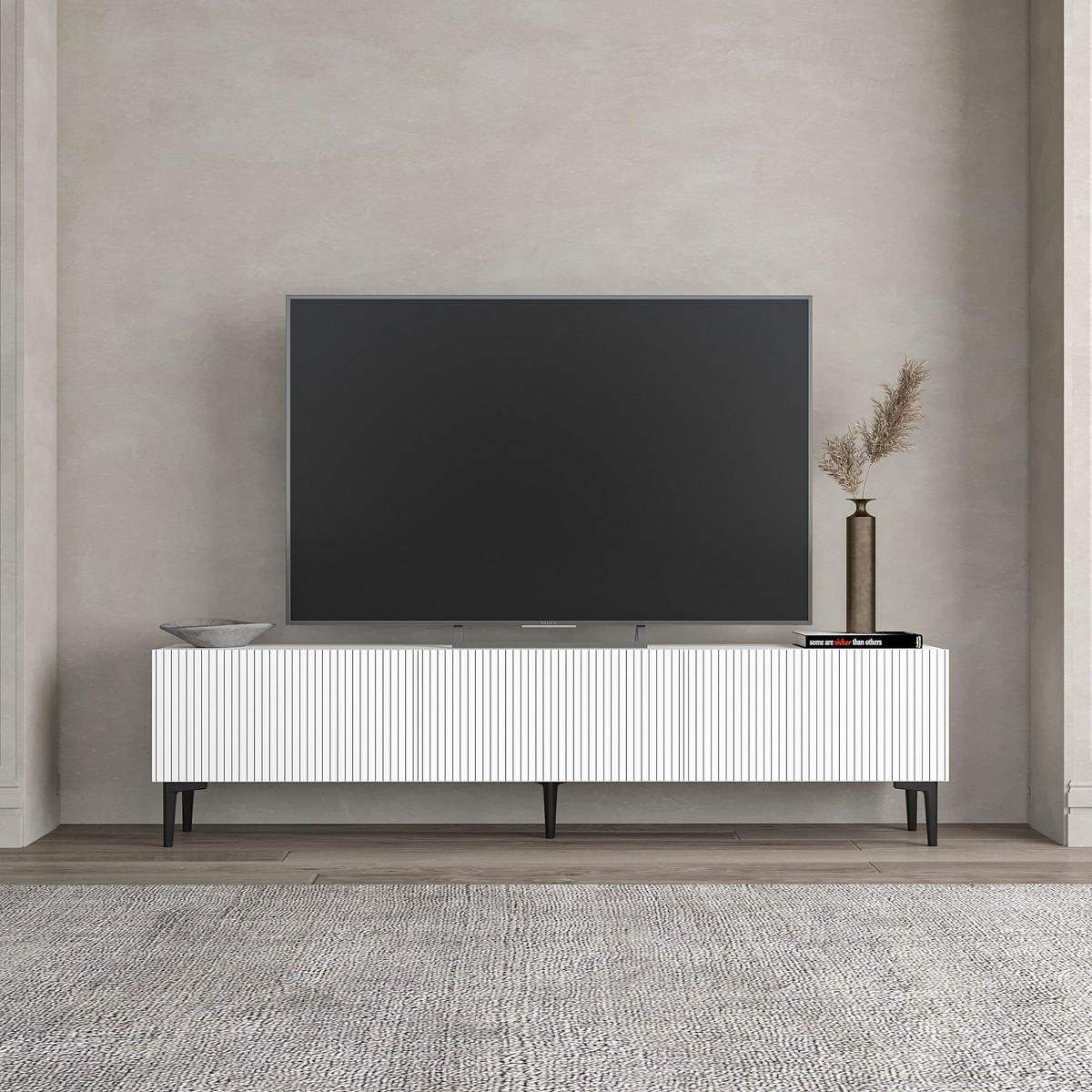 TV-MÖBEL Oscar Weiß - Weiß, Holz (180/45/31.4cm) - Habitat Garten