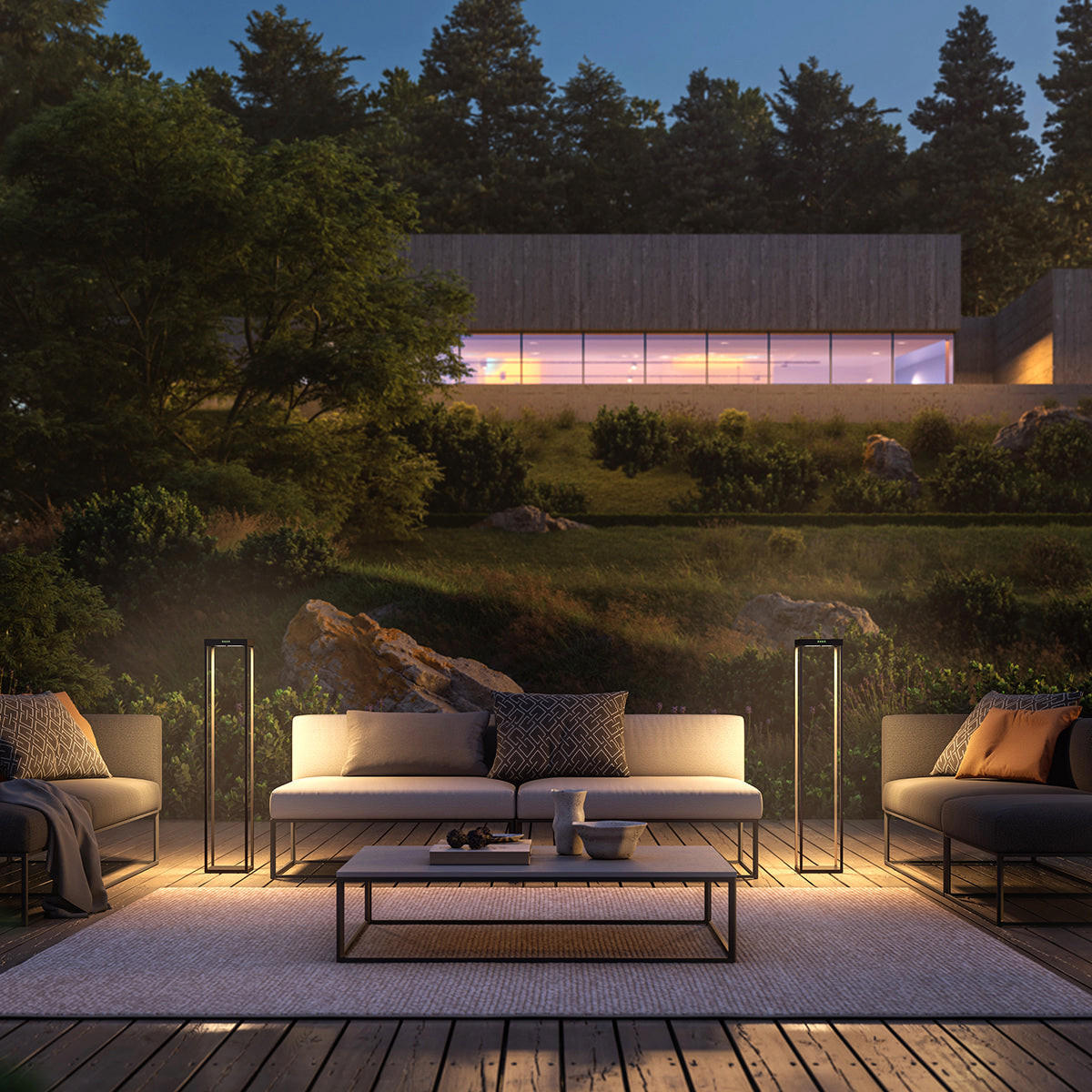 RADIA MEGA H110CM Aluminium-Solarpoller - Schwarz, Metall (20.4/20.4/110cm) - Lumisky