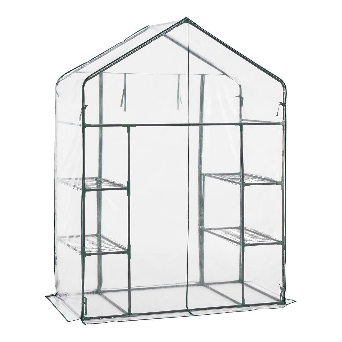 GEWÄCHSHAUS Hoorn - Transparent, Kunststoff (140/195/73cm) - [en.casa]
