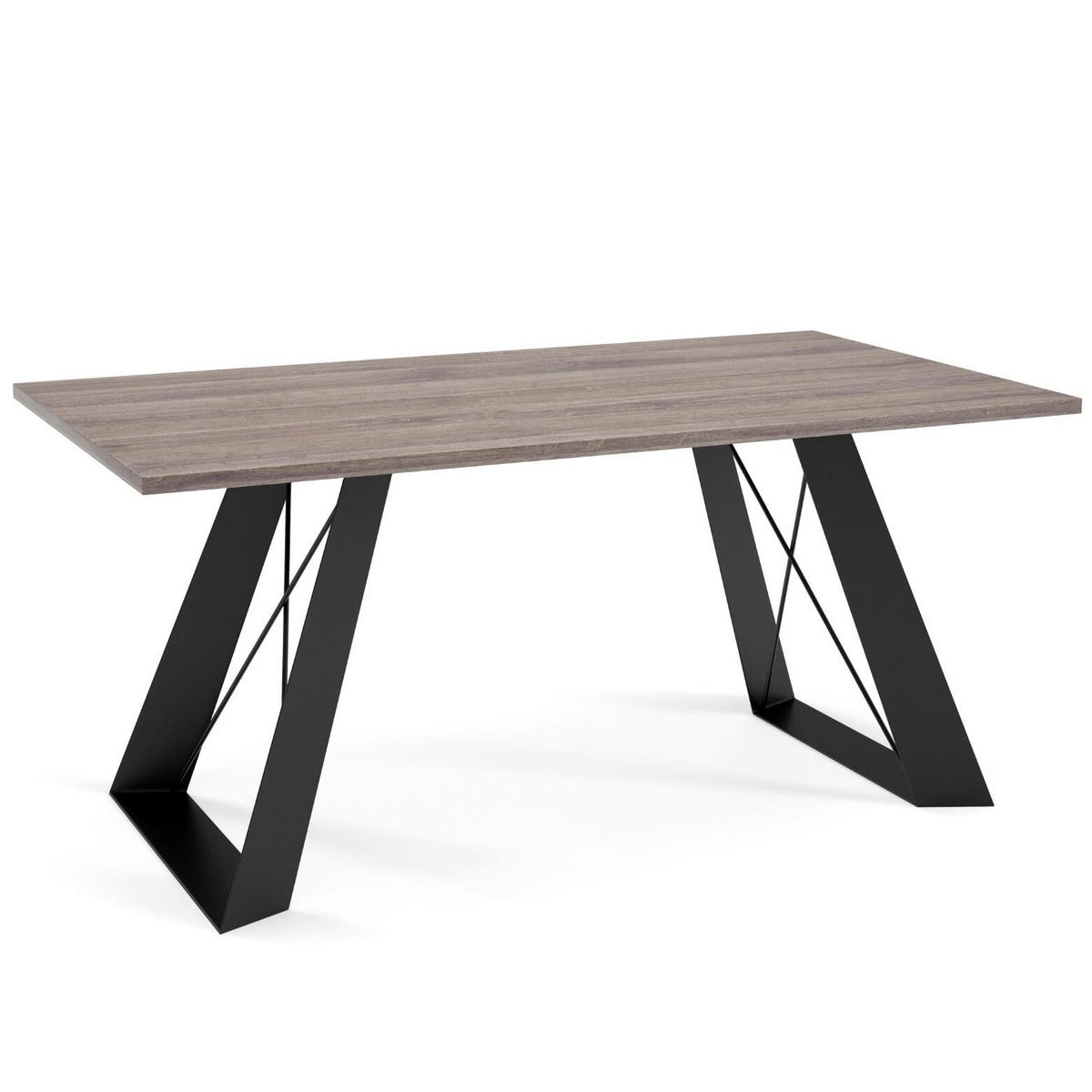 COUCHTISCH SATIS Braun, Schwarz 60x120x50 cm - Schwarz/Braun, Holzwerkstoff (120/60/50cm) - FURNLUX