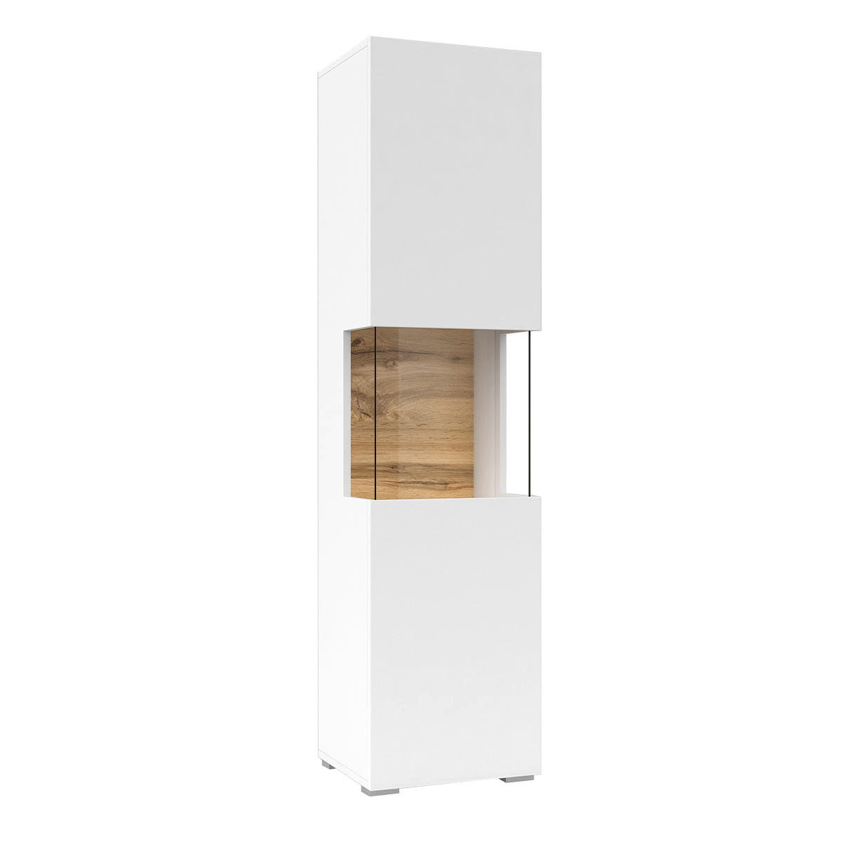 VITRINE Glora Weiß - Weiß, Holzwerkstoff (36/140/30cm) - Petits-meubles
