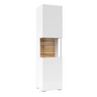 VITRINE Glora Weiß - Weiß, Holzwerkstoff (36/140/30cm) - Petits-meubles
