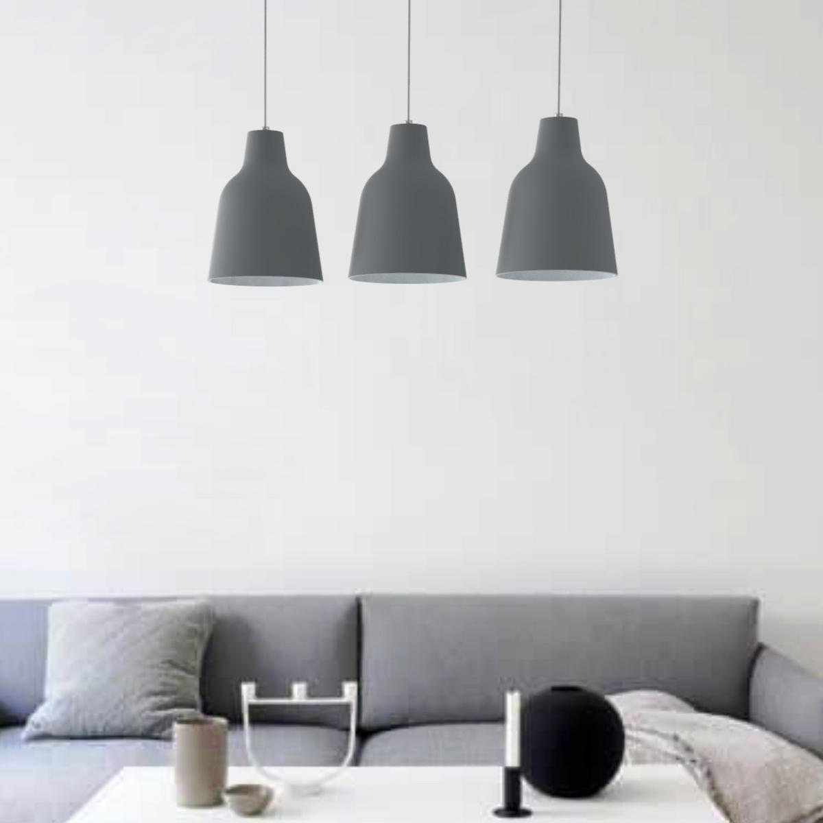 HÄNGELEUCHTE - Grau, Metall (17/70/22cm) - Lumicom