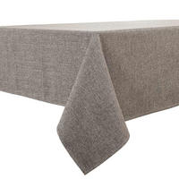 TISCHDECKE Braungrau 140 x 180 cm wasserabweisend Leinenoptik - Braun, Textil (180/140/1.5cm)