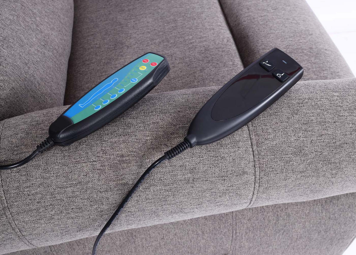 MASSAGESESSEL HxBxT 144x83x83cm Sitzhöhe 50cm Stoff/Textil Dunkelgrau Sessel - Dunkelgrau, Textil (83/144/83cm) - BERLINLODGE