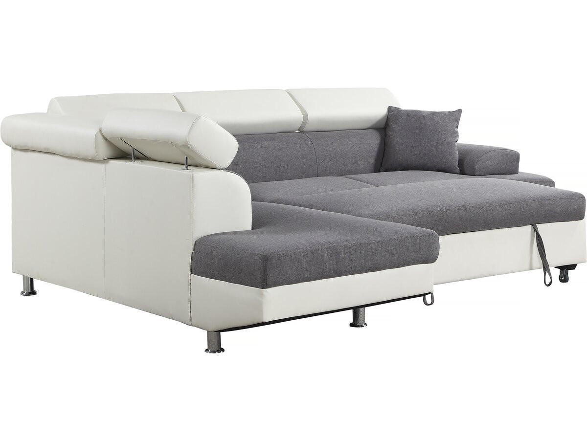 ECKSOFA sophia luxe weiss - Weiß, Textil (190.5/265cm) - Habitat Garten