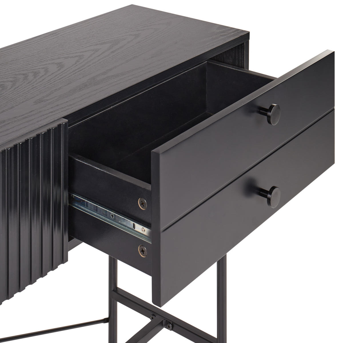 KONSOLENTISCH Schwarz Coventry - Schwarz, Holzwerkstoff (32/100/79cm) - Beliani