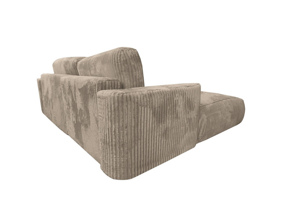 ECKSOFA Luna L links Beige aus Cord - Beige, Textil (271/195cm) - KS Home Concept