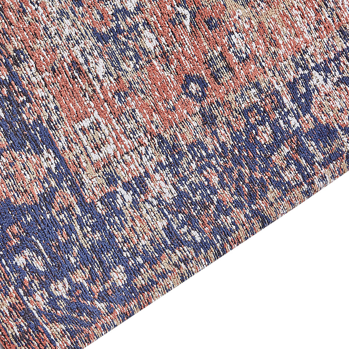 KURZFLOR-TEPPICH BAUMWOLLE Kurin 300/80 cm - Blau, Textil (80/300cm) - Beliani