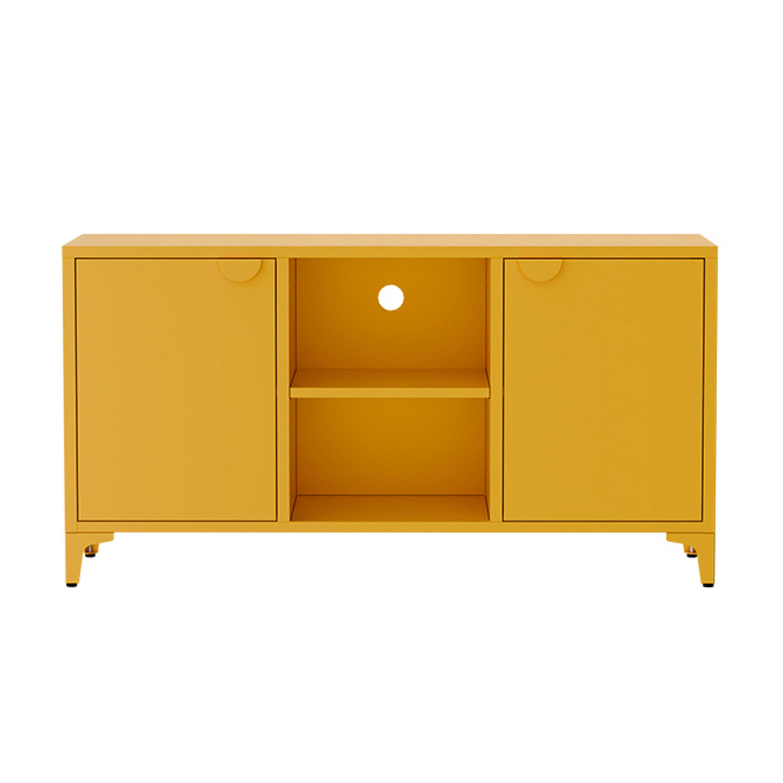 SIDEBOARD 120 cm, Gelb - Gelb, Metall (40/63/120cm) - Oviala