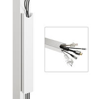 MAGNETISCHER Kabelkanal Schreibtisch Weiß, 37x5x2,5cm - Weiß, Metall (37/5/2.5cm) - Desktronic
